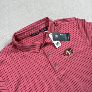 Cutter & Buck Forge NFL San Francisco 49ers Football Shirt Mens XL Heather Red